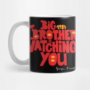 Orwellian Tribute - „Big Brother is Watching You“ - Dystopian Art Design in Classic Colors Mug